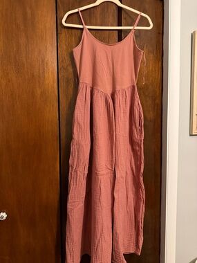 aerie Dusty Rose Spaghetti-Strap Maxi Dress